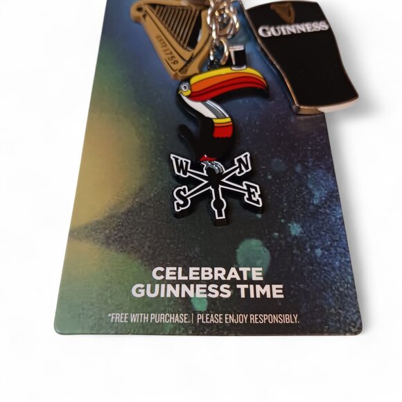 Guiness  Toucan Harp Wind Vane Charm Collectible Keychain NWT - Picture 4 of 8